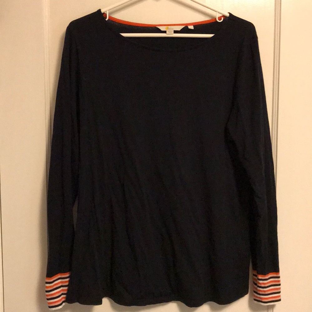 Long sleeve navy boden top